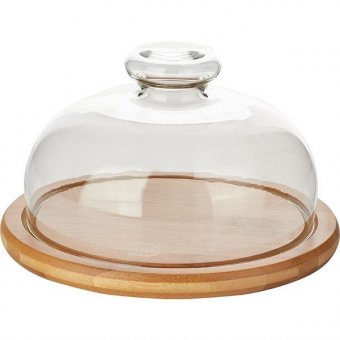 Поднос для сыра деревянный со стеклянной крышкой, Trendglas 3171615