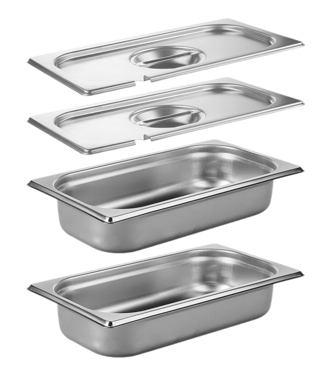 Гастроемкость GN 1/3 х 65 мм с крышкой с вырезом ULMI, 2 штуки