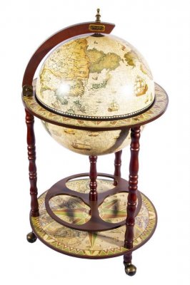 Глобус-бар напольный "Сокровища древнего мира" Brigant d=42 см 50*50*90 см, 47204