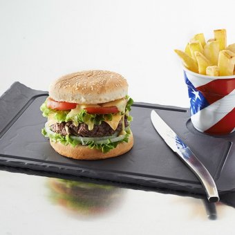Блюдо для гамбургера Basalt 33x20 см, REVOL 3020923