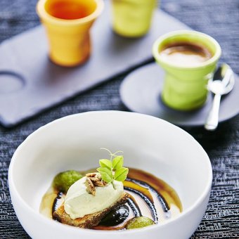 Блюдо с 3-мя выемками Basalt 25x12 см, d 4см, REVOL 3020883