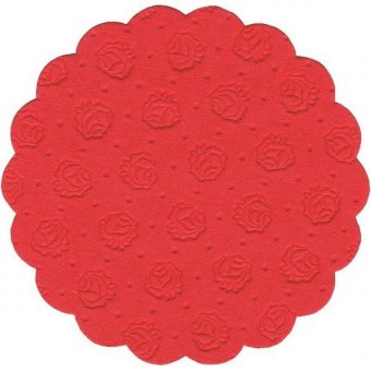 Настольные подкладки красныеd 8 см 20шт, Pap Star 3200705