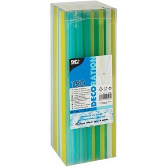 Трубочки цветные d 7 мм 25 см 150 штук, Pap Star 6030161
