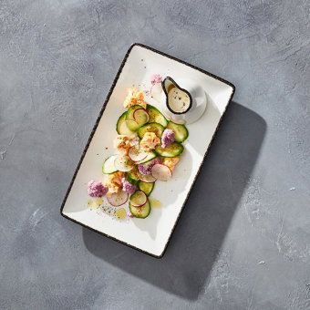 Блюдо прямоугольное «Чакоул дэппл» Steelite L=33, B=19 см, 3023114