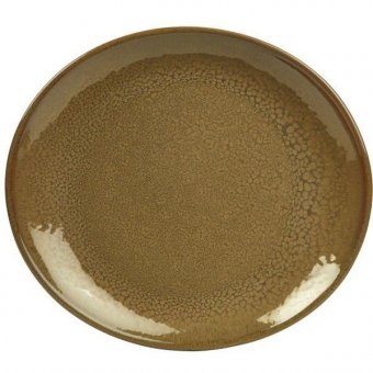 Тарелка овальная 21*19 см Terra Brown Genware, 3012824