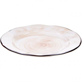 Тарелка мелкая «Пастораль» D=22.8 см оранжевая KunstWerk, 3010649