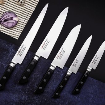Нож кухонный слайсер односторонняя заточк L=37/24 см Sekiryu, 4072485