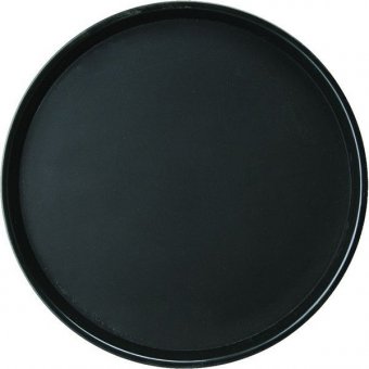 Поднос круглый прорезиненный d 35.6 см черный, ProHotel bar 4080640