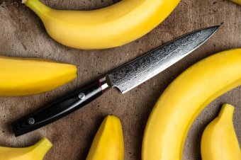 Универсальный кухонный нож Kanetsugu рукоять микарта 9001