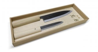 Набор из 2-х кухонных ножей Tadafusa для рыбы рукоять дерево setF
