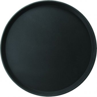 Поднос круглый прорезиненный d=40.6 см черный TouchLife, 212971