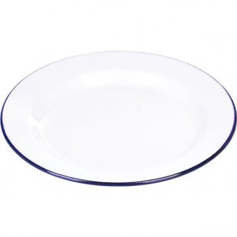 Тарелка мелкая эмалированная сталь D=20 см TouchLife, 213131