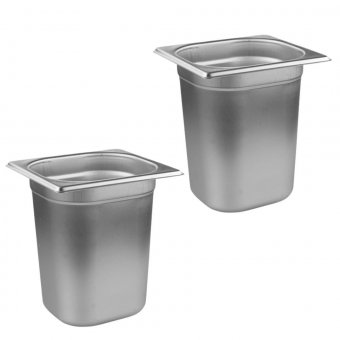 Гастроемкость (1/6) H=200 мм L=176 мм B=162 мм, 2 штуки. ProHotel