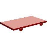 Доска разделочная с упором 53х32.5х2 см коричневая, Paderno 4090276