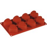 Форма для кондитерских изделий Сердечки 6.6х6 см силикон, Paderno 4140960