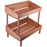 Витрина для выкладки 2 полки PPwood бук H=40, L=45, B=30 см, 3171655