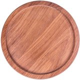 Доска для подачи круглая без ручки дуб D=24 см PPwood, 4090791