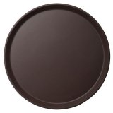 Поднос прорезиненный коричневый d 26 см, CAMBRO 4080132