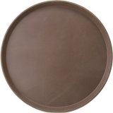 Поднос круглый прорезиненный d=27.5 см коричневый TouchLife, 212958