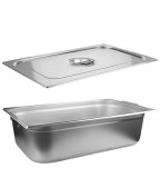Гастроемкость с ручками, с крышкой (1/1) H=150 мм, L=530 мм. B=325 мм, ProHotel