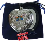 Зеркальце со стразами Зеленая стрекоза LA GEER 61265