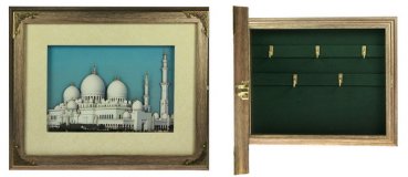 Коллаж-ключница рисунок 3D Мечеть шейха Зайда в Абу-Даби, 31x25x5 см 229669