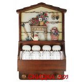 Коллаж для набора для специй Анютины глазки, 3 крючка 32490