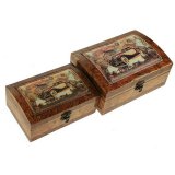 Набор шкатулок-сундучков Ретро-путешествие 2 шт, 23x17x10 см 34679