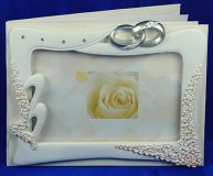 Свадебный альбом для пожеланий и фото Обручальные кольца, 20x25 см 127712