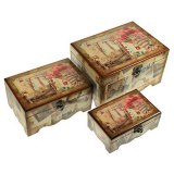 Набор сундучков Романтика Европы 3 шт, 26x19x12 см 34659
