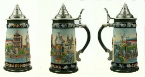 Пивная кружка подарочная с крышкой Прага, 19,5 см, 750 мл 114466