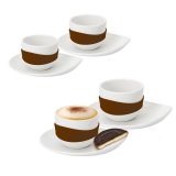 Кофейный сервиз на 4 персоны Leaf, PO: Selected 14816