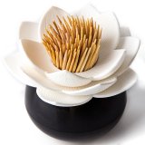 Держатель для зубочисток Lotus, Qualy QL10156-BK-WH
